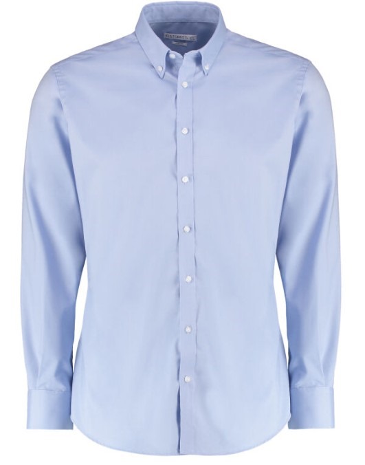 Slim Fit Long Sleeve Stretch Oxford Shirt