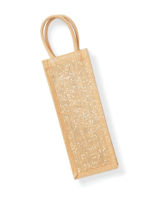 Shimmer Jute Bottle Bag