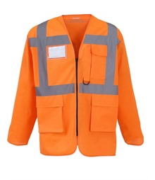 Hi-Vis Executive Long Sleeve Waistcoat