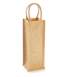 Shimmer Jute Bottle Bag