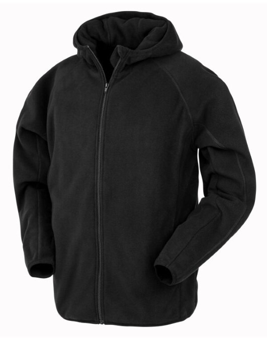 Recycled Unisex Hooded Microfleece Jacket