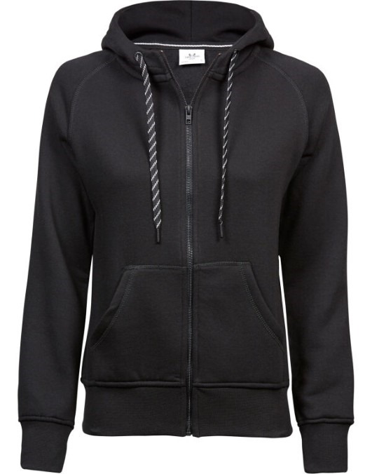 Ladies&#39; Fashion Full Zip Hooded Sweat